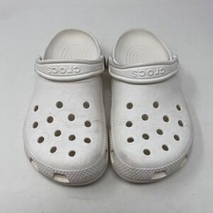 Crocs Classic Clogs Shoes White Unisex Men's Size‎ 5 Women's Size 7